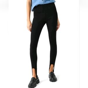 Frame Jeans Size 2/30-34 Waist Black The Jet Set Skinny Pull On Stirrup Pants